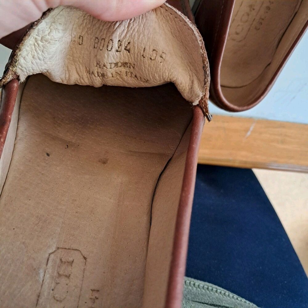 Coach Lawson Mens Brown Leather Loafers Size 9.5 D Made In Italy w/ Shoe Trees - Picture 3 of 8